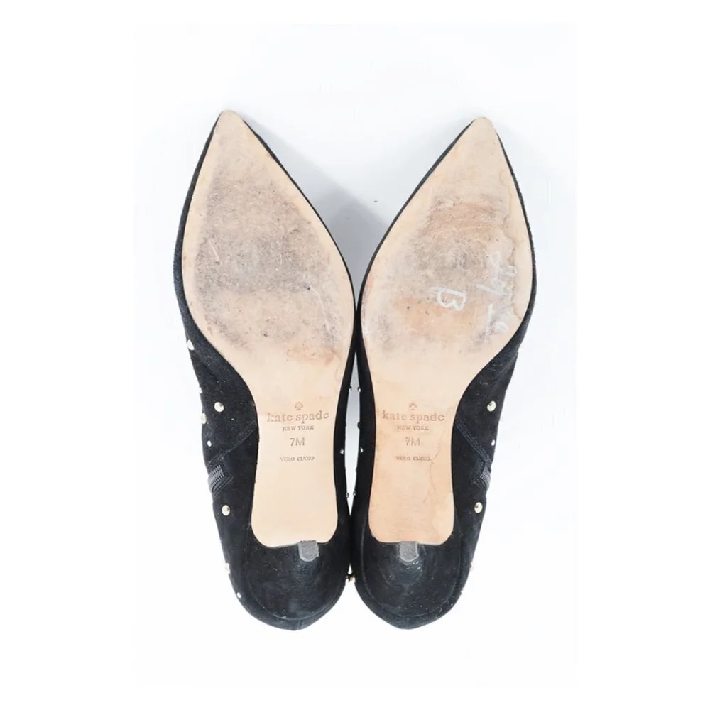 KATE‎ SPADE Starr Pointed Toe Studded Suede Ankle Bootie Size 7.5